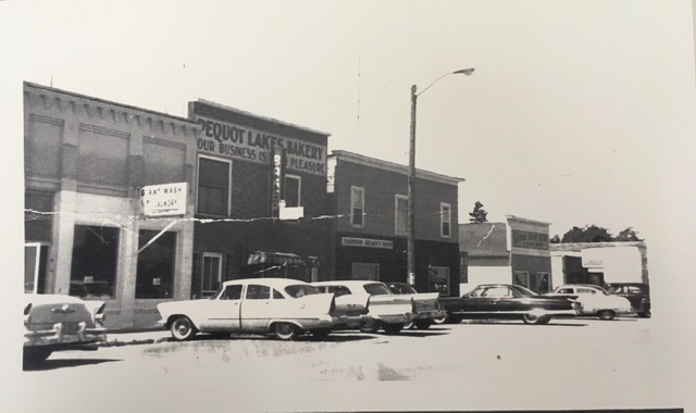 Early Street Scene of Pequot Lakes from the 1950's