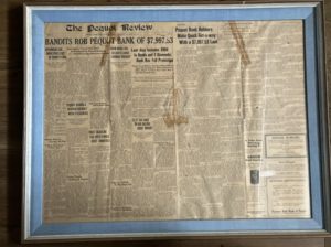 1929 Pequot Review Farmers State Bank Robbery